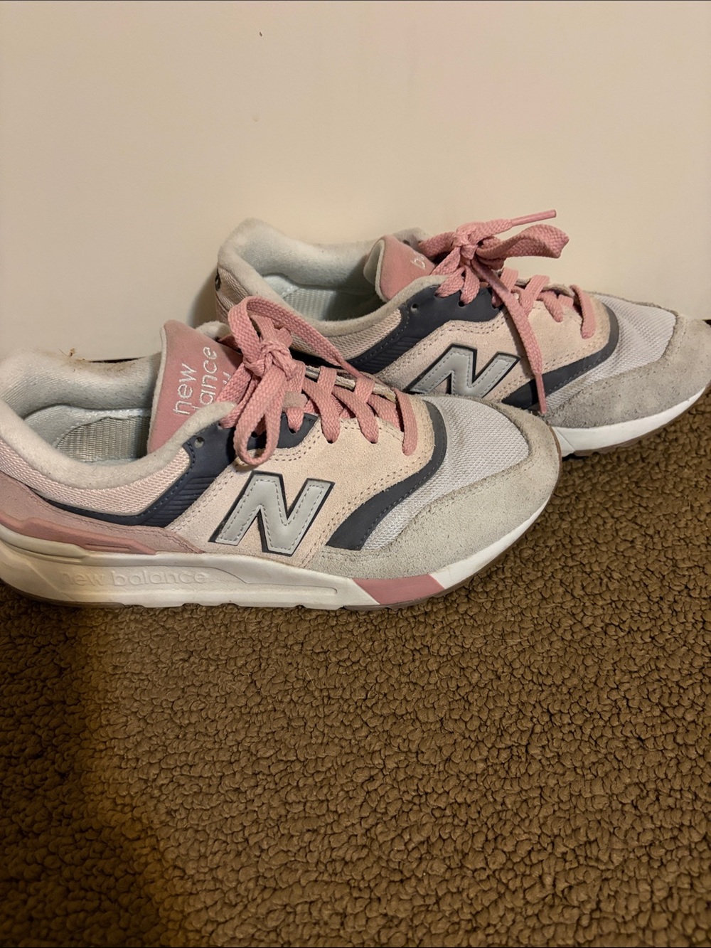 New Balance Kids Pink, Gray & Navy Sneakers